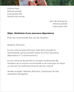 Résiliation d'une assurance dépendance